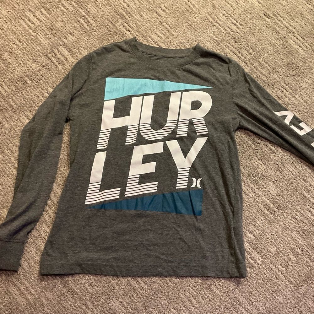 Kids Hurley Charcoal Long Sleeve Tee
